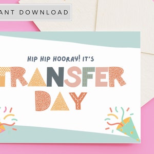 Día de transferencia de FIV, tarjeta de infertilidad, regalos de FIV, paquete de atención de FIV, tarjeta de aliento, regalo de infertilidad