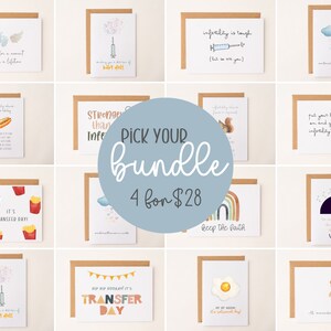 Greeting Card Bundle for IVF Infertility Miscarriage Pregnancy Loss, Sympathy Card, Encouragement Gift, Infertility Support, IVF Gift