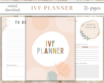 Boho IVF Planner | Fertility Treatment Calendar (Digital Download)