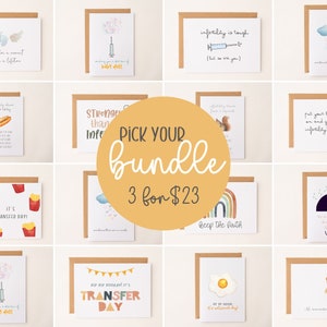 Greeting Card Bundle for IVF Infertility Miscarriage Pregnancy Loss, Sympathy Card, Encouragement Gift, Infertility Support, IVF Gift