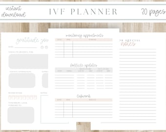 IVF Planner | IVF Calendar | TTC Planner | Fertility Planner Journal | Infertility Organizer