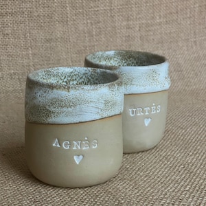 Personalized Ceramic Coffee or Tea Mug – Custom Name Mug – Handmade Pottery Gift for Coffee Lover – Unique Birthday Gift – Dishwasher Safe
