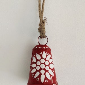 Hanpainted cone shape bell