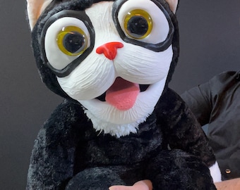 Marioneta de ventrílocuo profesional - Gato grande