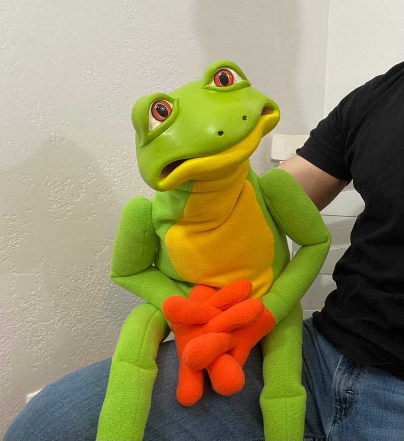 Professional Ventriloquist Puppet Frog Etsy