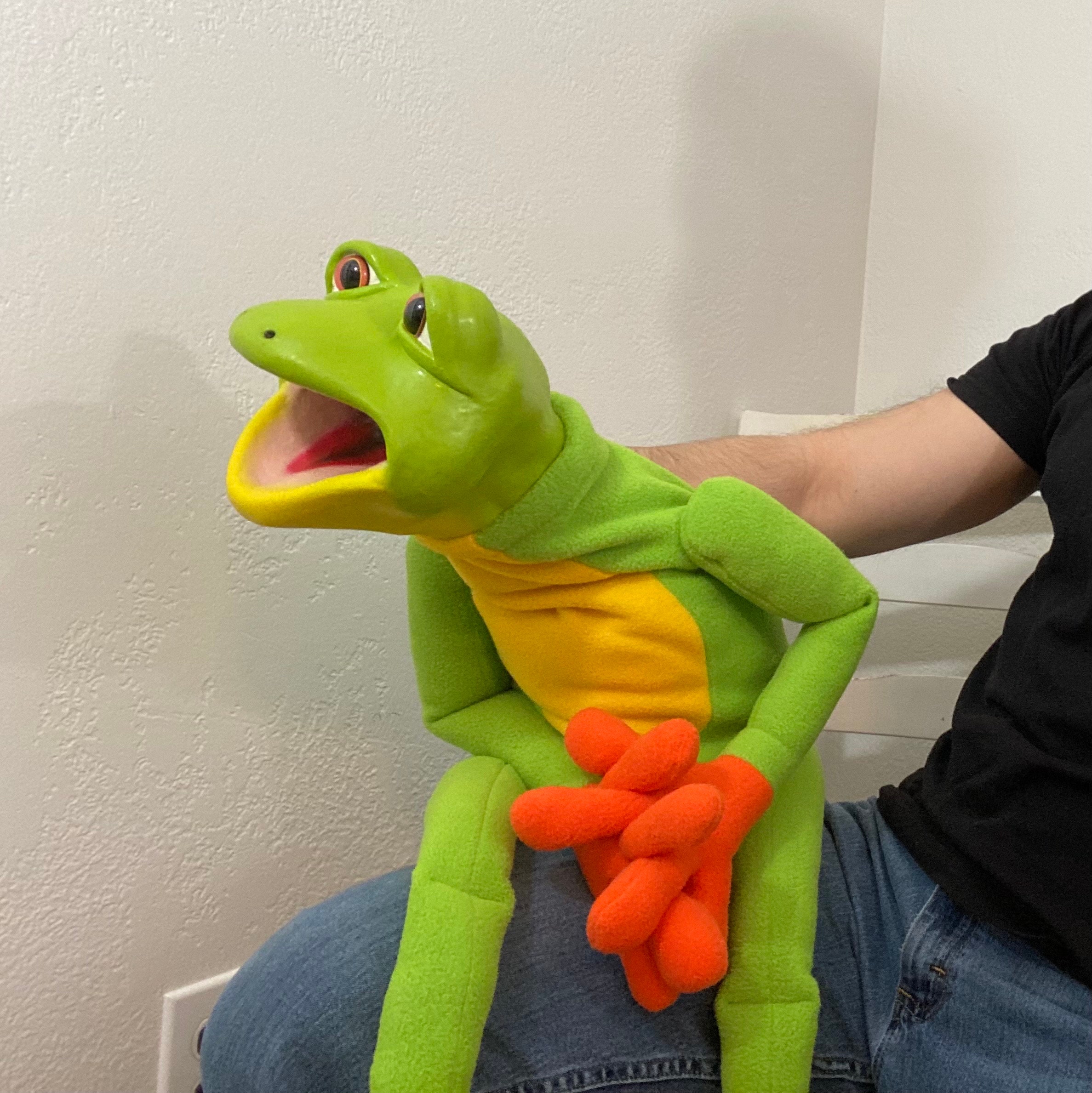 Professional Ventriloquist Puppet Frog Etsy