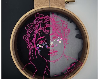 SOLD | EXHIBITION ONLY | Modern Embroidery Art Piece | Framed Hoop | Wall Decoration | Home Decor | Gallery Collection | Sam