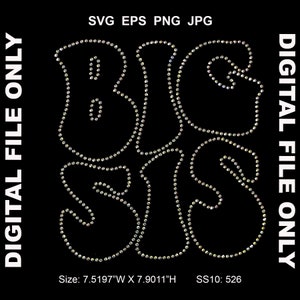 Rhinestone template ss10 - Digital File Only