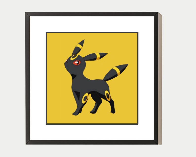 Eevee Evolutions Poster Set of 9 Pokemon Wall Art Digital Etsy