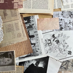 Vintage Collage Paper Pack for Junk Journaling/Art Journaling/ Scrapbooking