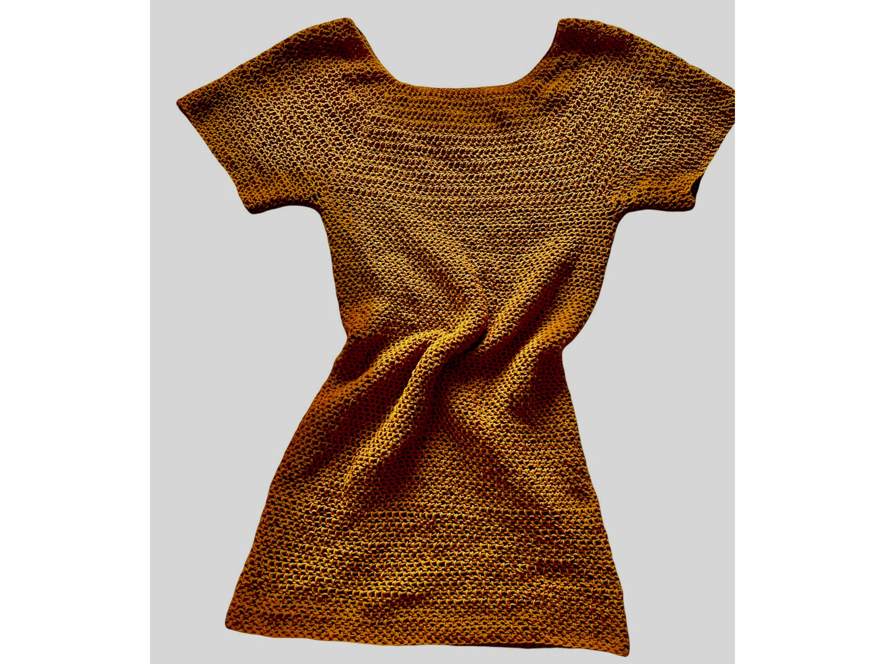 Easy Crochet T-shirt Dress Pattern: Beginner Friendly (PDF Digital  Download) - Etsy