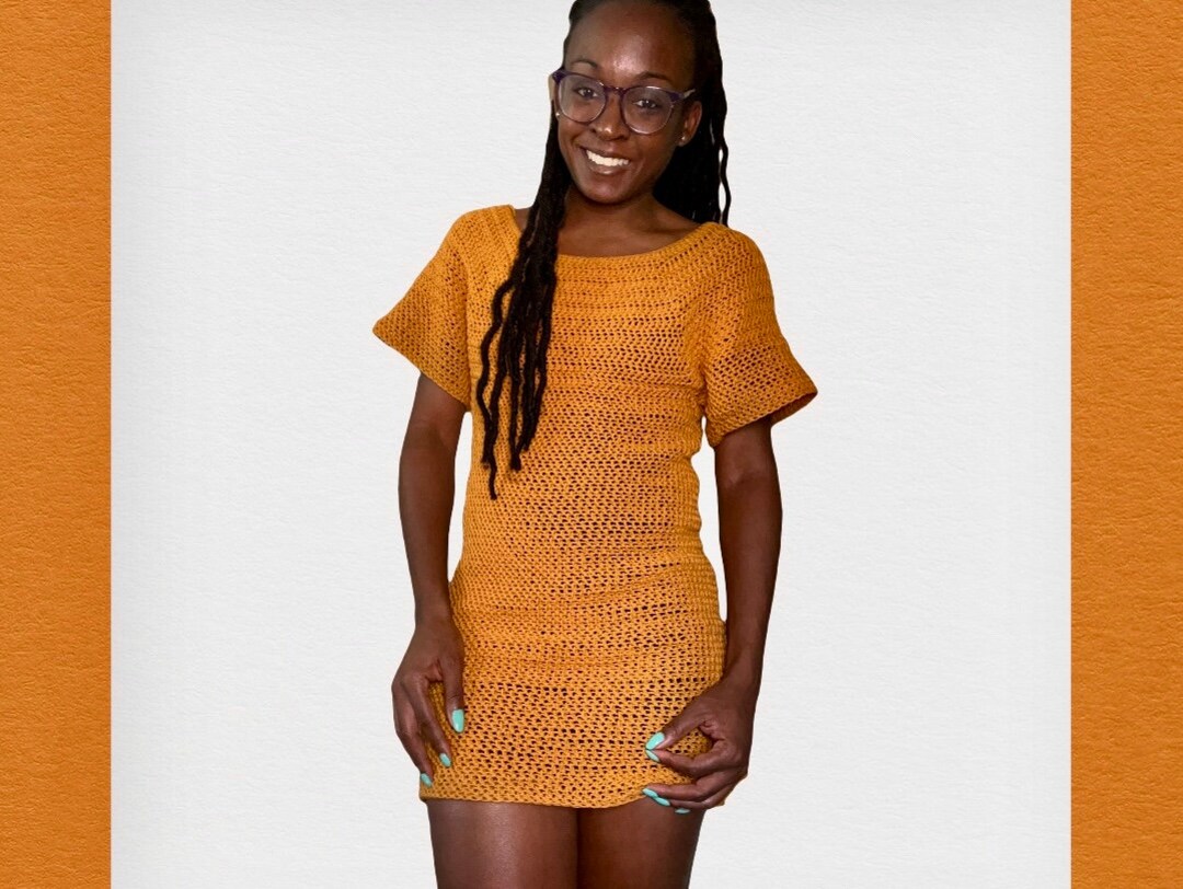 Easy Crochet Dress Pattern, Beginner Friendly Tunic PDF, Modifiable Length (PDF Download)