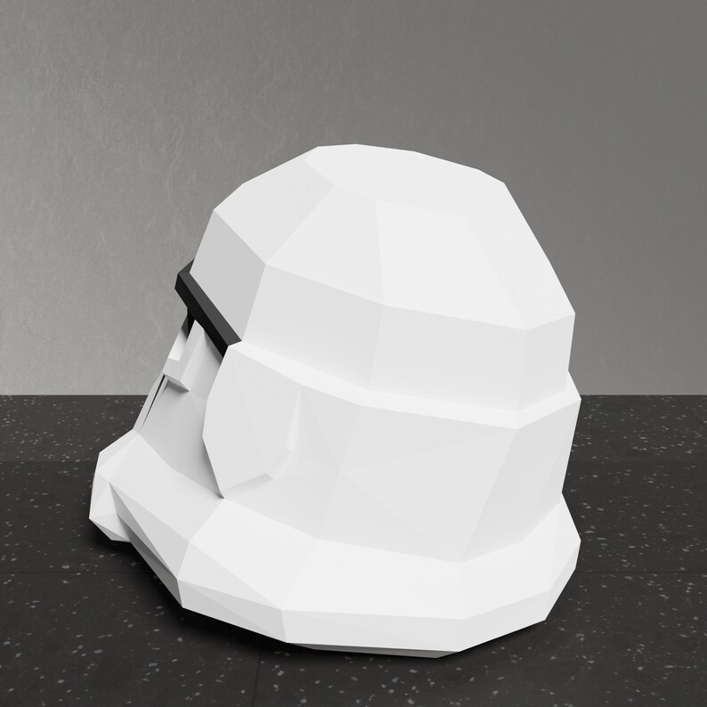 Stormtrooper Helmet Papercraft Template, Imperial Star Wars