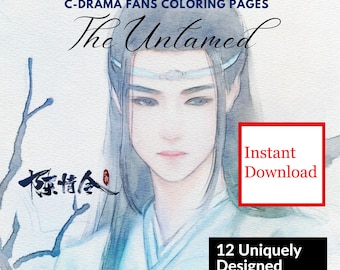 The Untamed Coloring Book Pages | Xiao Zhan And Wang Yibo Fanart And Drawings | Chen Qing Ling | High resolution | Digital Download