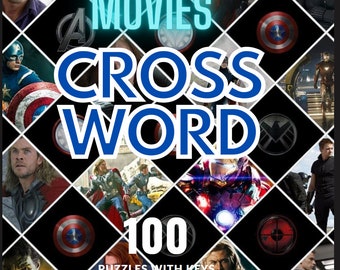 Movie theme Crossword Puzzles with Answers | Printable Puzzle Games | Games for both Kids and Adults | Teacher Resources | Digital Download