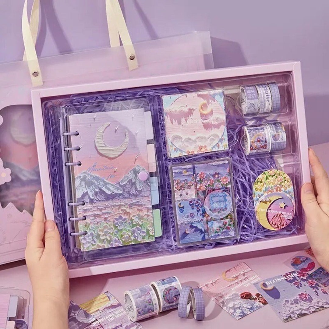 Moonlight Aesthetic Scrapbook Box Bullet Journal Bundle Set Etsy
