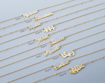 Personalised Name Necklace, Gold Necklace, Dainty Name Necklace, Personalised Jewellery, Personalised Gift for Women, Christmas Gift