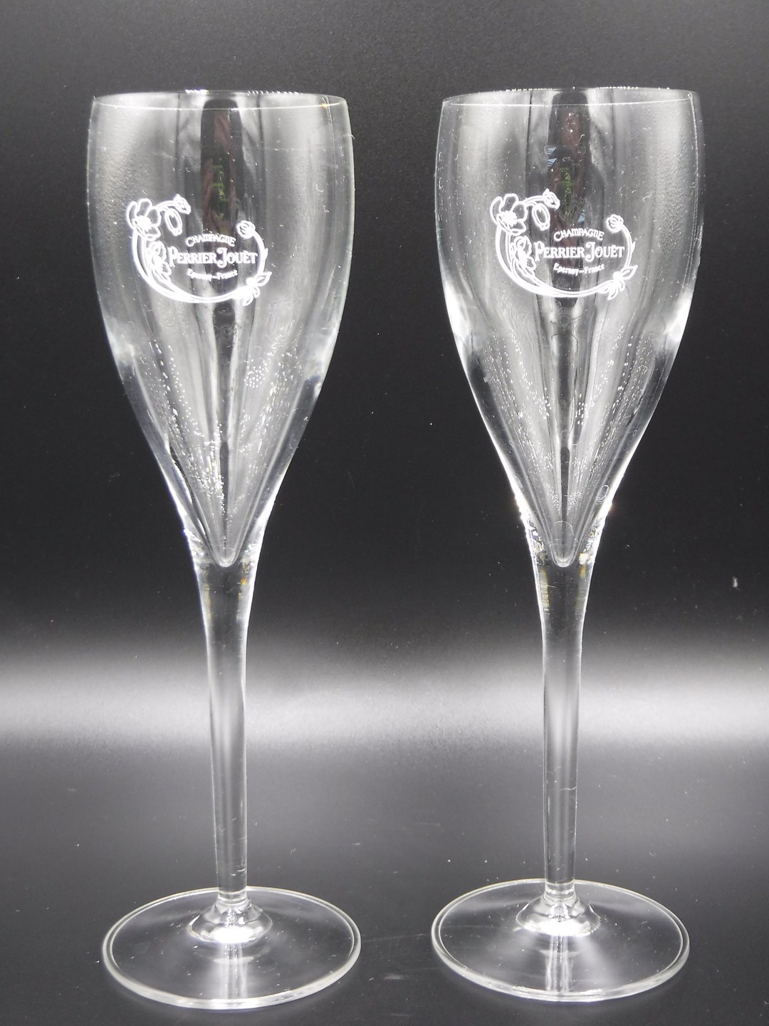 Perrier Jouet Champagne Glasses Set of 2 Etsy