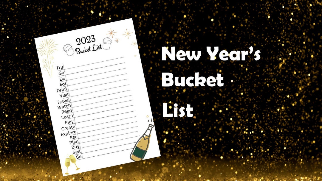 New Year's Complete Pack New Year's Bucket List Previous Year Rewind