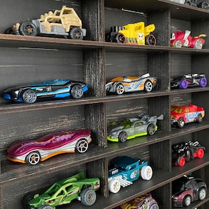 Black Toy Car Storage for 100 Cars, Matchbox Car Storage, Wall Mounted ...