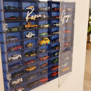 Wall Mounted Car Rack/Shelf with Cover, Matchbox Car Storage, Toy Car Storage, Matchbox Car Holder /Diecast Car Display Case, Birthday Gift