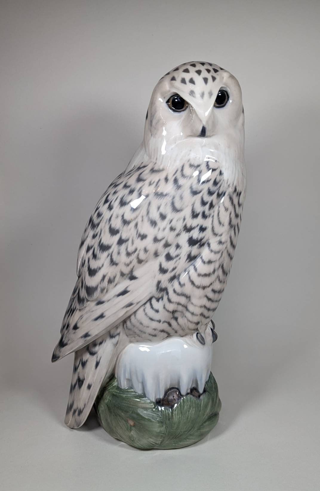 Very Rare and Highly Collectable Royal Copenhagen Porcelain Underglaze Snowy Owl Figurine Designed b