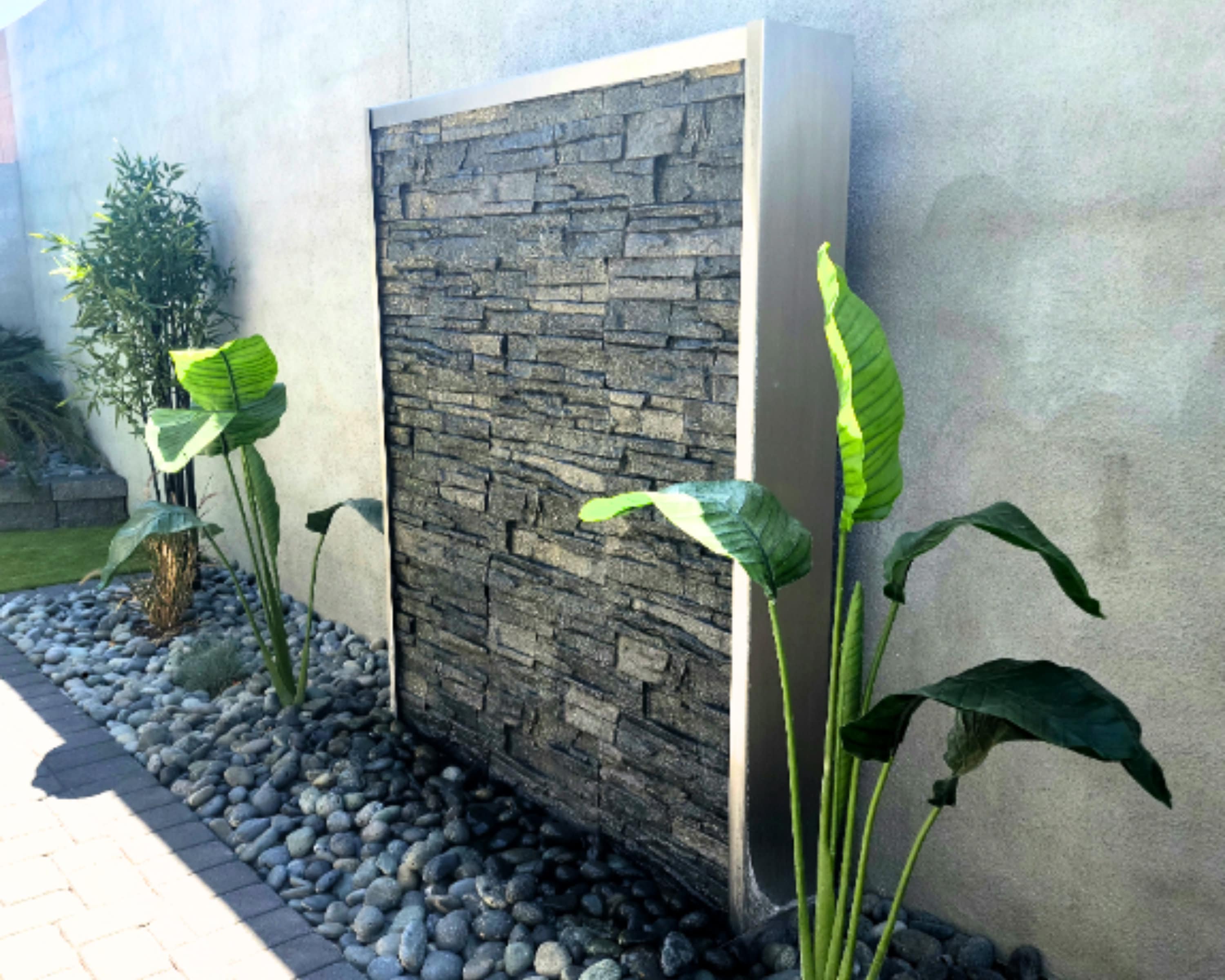 Rustic Faux Brick Water Wall Fountain Indoor/outdoor Customizable