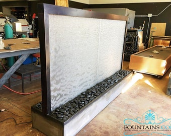 Stainless Steel Mesh Water Wall Fountain: Modern Indoor/Outdoor Water Feature