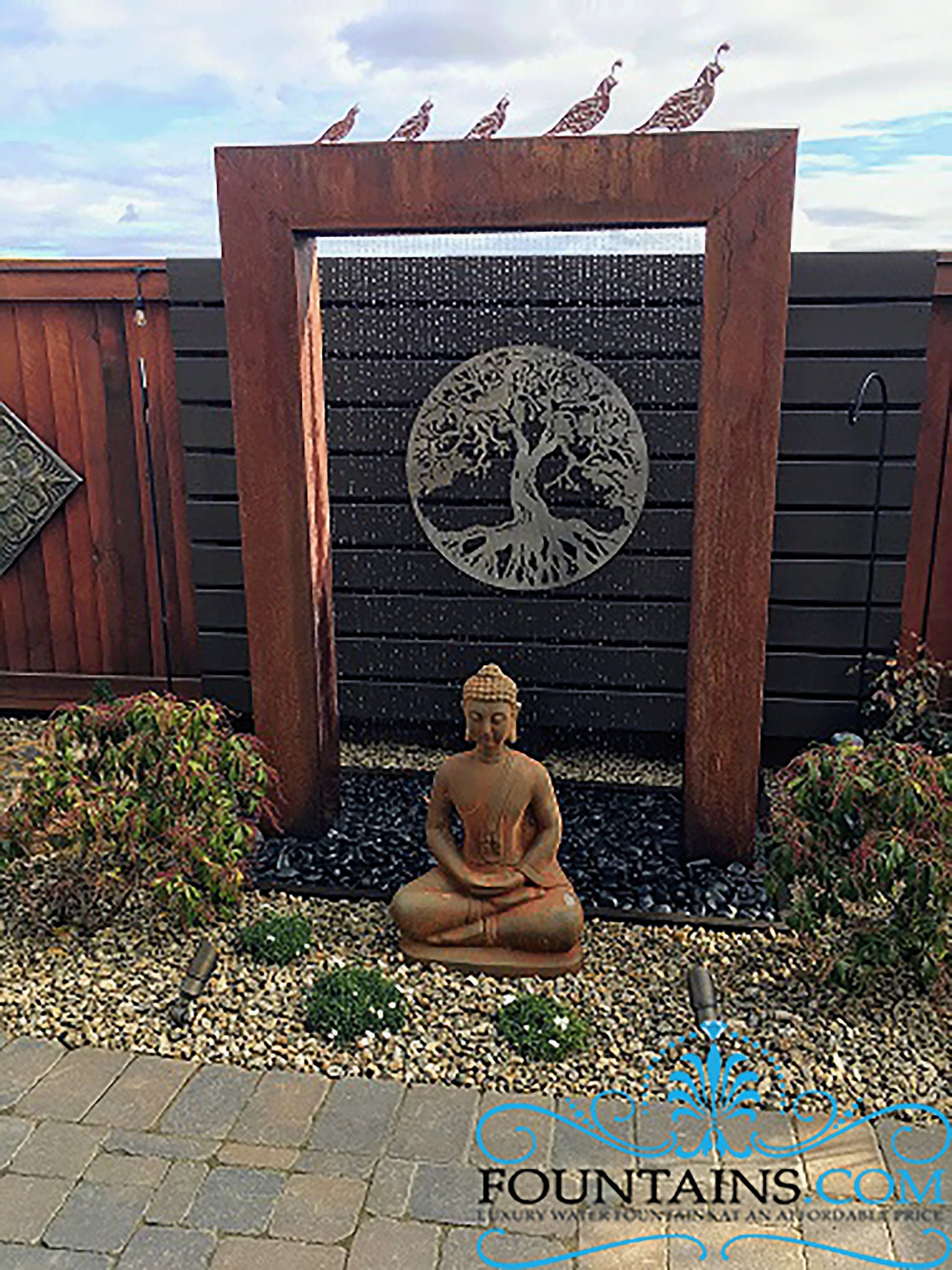 Rain Curtain Water Fountain Outdoor Large Water Fountain for Etsy