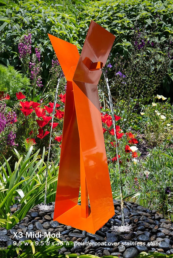 絵画 water fountain Outdoor Corten Steel Geometric Mountain Fountain DZ-690