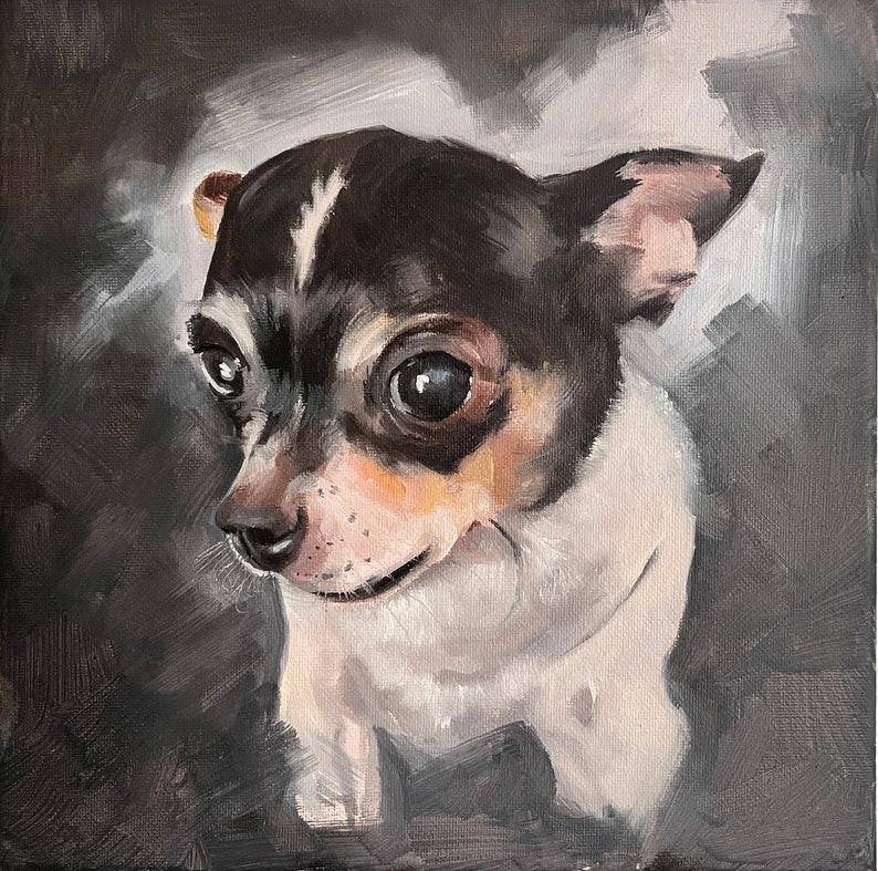 Custom Pet Portraits Oil Painting on Canvas Dogs/cats/others Etsy