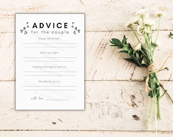 Advice for the Couple Wedding Shower Game