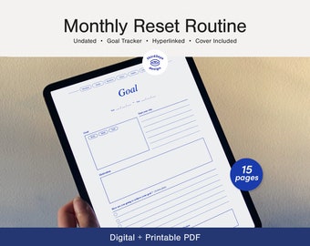 Goal Planner • Monthly Reset Routine • Life Planner