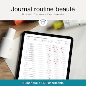 Routine beauté • Planificateur soin du visage • Français