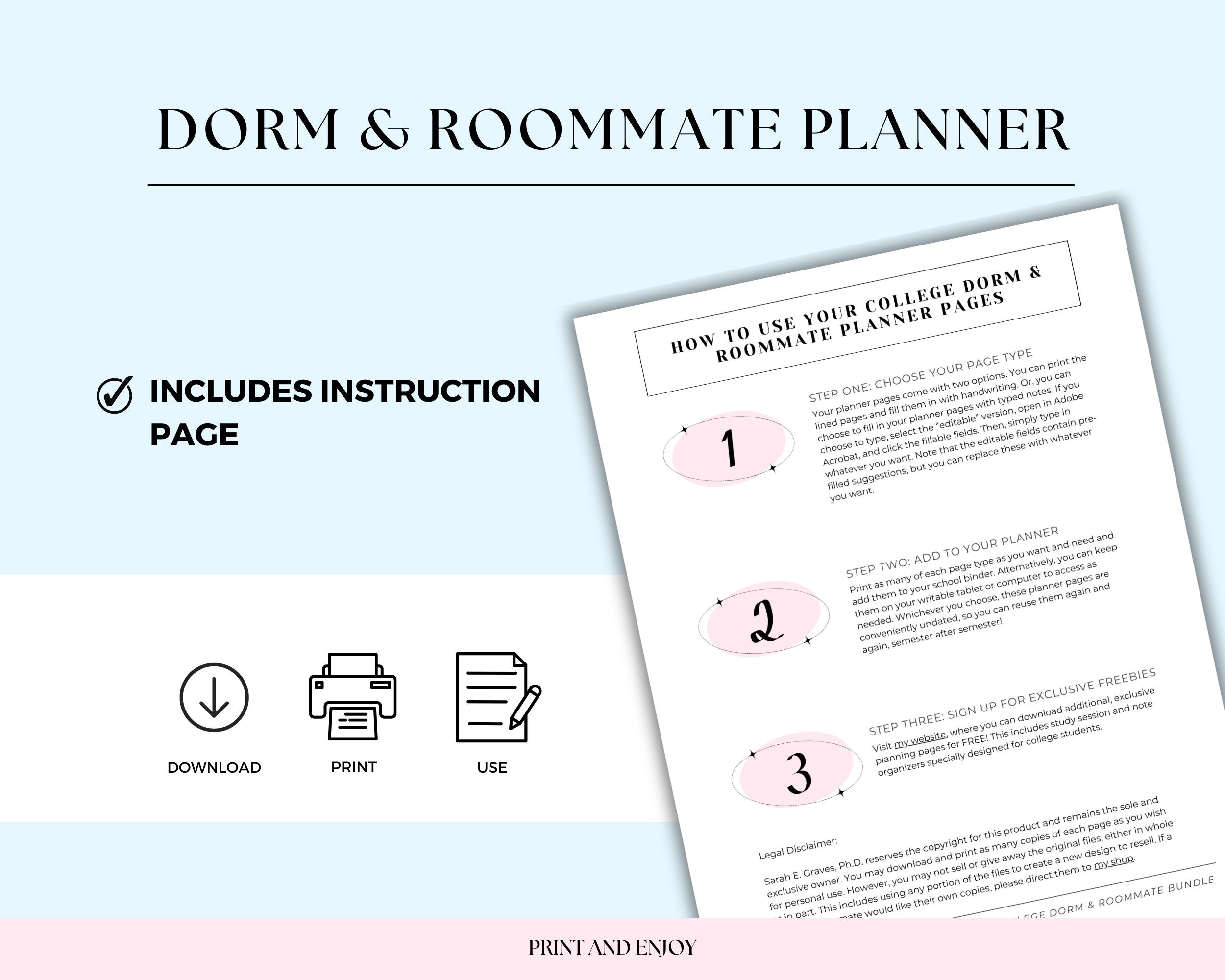 Editable College Dorm and Roommate Planning Bundle | Packing List ...