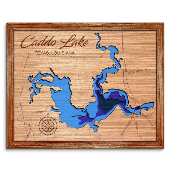 Caddo Lake, Texas Depth Map - Any Lake, Pond, or Reservoir