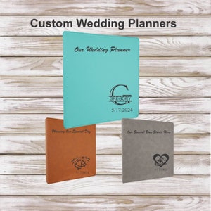 Wedding Planner PERSONALIZED, Leather 3 ring binder, Custom wedding planner, wedding planner book, wedding timeline, wedding binder