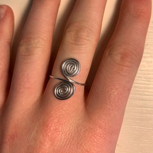 Spiral name ring sale