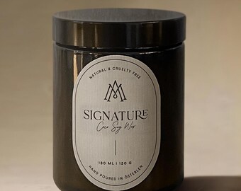 Signaturdoftljus med träveke | Kokos-sojavax | Miljövänligt och giftfritt | Handtillverkat i Sverige