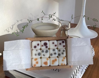 Wax Melts | &quot;Fika&quot; - Coffee Break | 12 x melts or gift set with 12 melts and wax melt burner | Natural Coconut Wax |  Hand made in Sweden