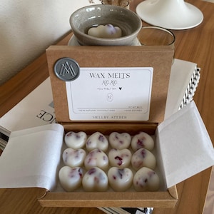 Wax Melt Hearts | Personalization options  | Set with melts & warmer available | Organic Coconut Wax
