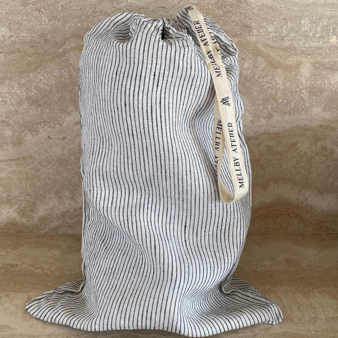 French organic linen bread bag