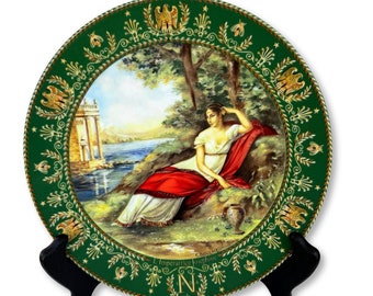 Limoges Empress Josephine Napoleon Bonaparte Collectable Plate by Claude Boulne, Empire Style Porcelain, Romantic French Decor,Plate Gallery