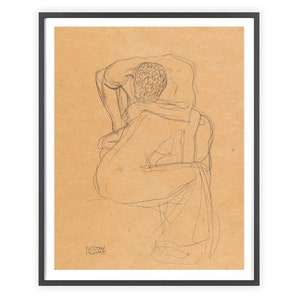 Gustav Klimt - &quot;Lovers&quot; 1903 | White Border Print | Unframed Fine Art Print