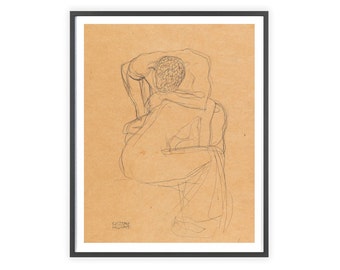 Gustav Klimt - "Lovers" 1903 | White Border Print | Unframed Fine Art Print