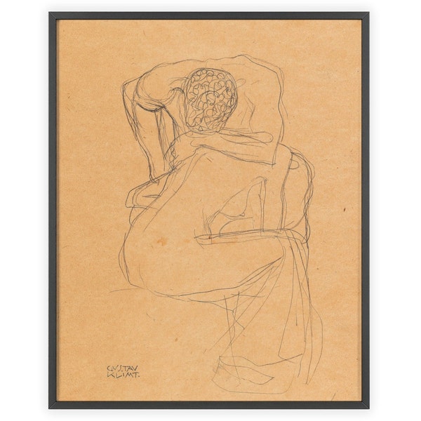 Gustav Klimt - "Lovers" 1903 | Borderless, Full Page Print | Unframed Fine Art Print
