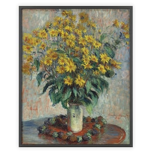 Claude Monet - &quot;Jerusalem Artichoke Flowers&quot; 1880 | Unframed Fine Art Print