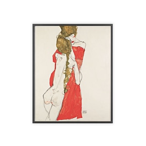 Egon Schiele - &quot;Madre e figlia&quot; 1913 / Stampa d&#39;arte senza cornice
