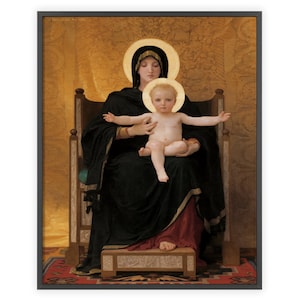 William-Adolphe Bouguereau - „Dziewica z Dzieciątkiem” 1888 | Nieoprawiona grafika artystyczna