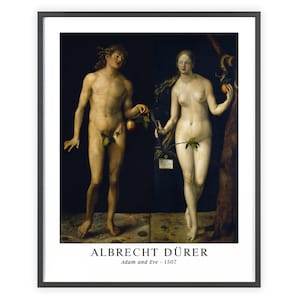 Albrecht Dürer - &quot;Adam and Eve&quot; 1507 | Unframed Fine Art Print